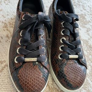 Jimmy Choo snakeskin-like leather sneakers